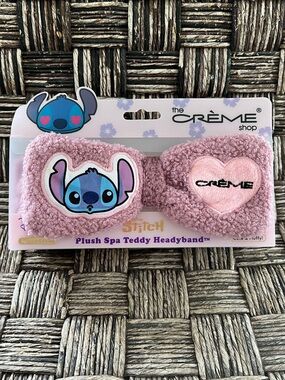 NIB The Crème Shop Stitch Plush Spa Teddy Headband 💙